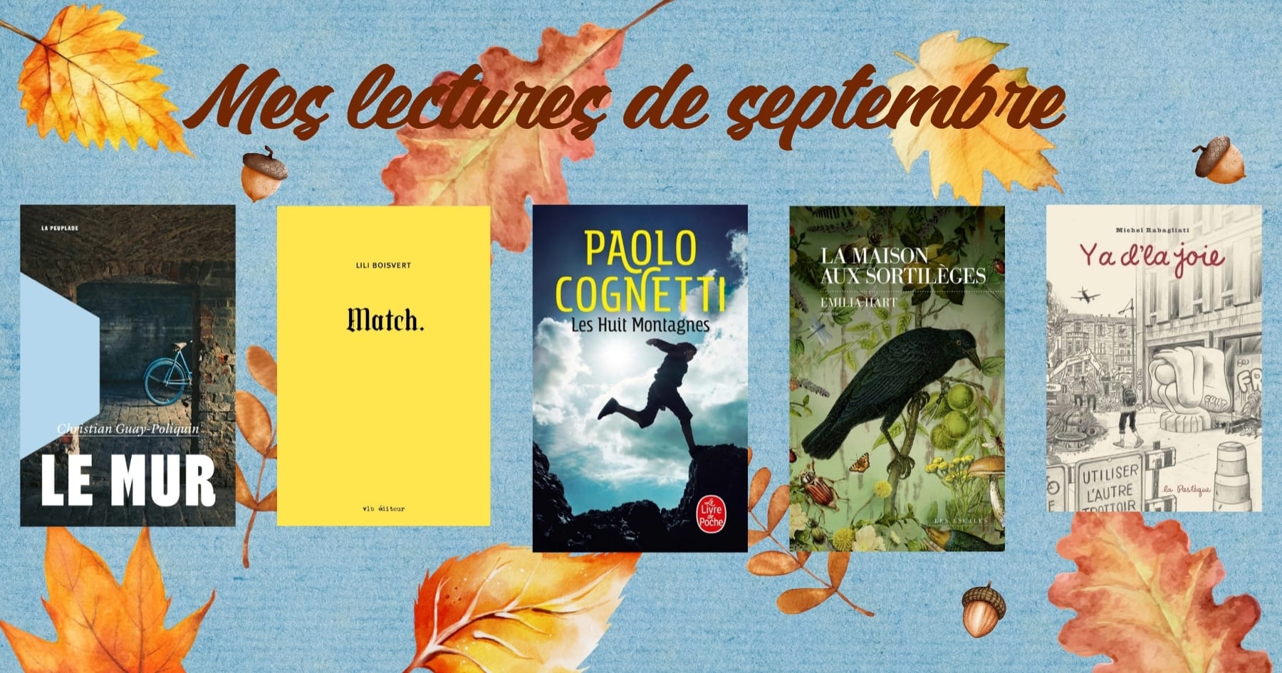 Mes lectures de septembre 2026